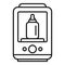 One bottle sterilizer icon, outline style