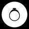 One brilliant ring simple silhouette black icon