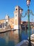 One of the buildings of the Arsenale di Venezia in the city of Venice, Italy
