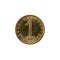 One bulgarian stotinka coin 2000 isolated