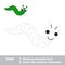 One cartoon funny caterpillar