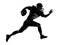 american football player man running silhouette