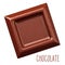 One chocolate square piece