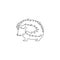 One continuous line drawing of cute little hedgehog for logo identity. Adorable mini spiky rodent animal concept for national zoo