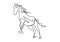 One continuous line drawing of retro old classic wooden horse doll. Line art. doodle. Vintage kids toy item concept single line