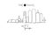 One continuous line drawing of Tulsa city skyline, Oklahoma. Beautiful landmark. World landscape tourism travel vacation poster