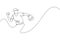 One continuous line drawing of young sporty man baseball player focus practice to throw the ball. Competitive sport concept.