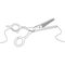 One continuous line Scissors Vector illustration