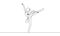 One continuous single drawing line art doodle dance, ballet, ballerina, dancer, beautiful