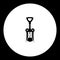 One corkscrew simple silhouette black icon