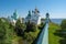 One of the corners in the Spaso-Yakovlevsky monastery in the city of Rostov, Yaroslavl region