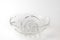 one crystal vintage salad bowl isolated on a white background a