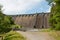 One of the dams in the summertime of the Elan valley of Wales.