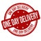 One day delivery grunge rubber stamp