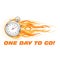 One day to go, last chance, hurry up - stopwatch icon