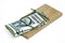 One dollar bill in a mousetrap