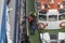 One of the Dutch Pilots from Den Helder Port stepping over on to the Pilot Ladder of the Seismic Vessel.