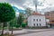 One dzamija or mosque in Travnik, city in Bosnia on a summer day