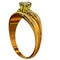 One engagement gold ring with jewelry gem.