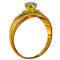 One engagement gold ring with jewelry gem.