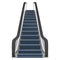 One escalator mockup, realistic style