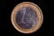 One euro coin isolated