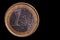 One euro coin isolated