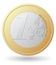 One euro coin vector illustration