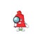 One eye santa bag close Detective cartoon character style