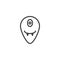 One eyed alien line icon