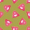 One-Eyed Alien Seamless Pattern