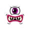 One eyed creepy creature with toothy mouth icon