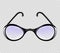 One fashionable elegant man or woman realistic glasses isolated on the transparent background. Frontal view. Vector