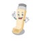 One Finger asthma inhaler in mascot cartoon character style