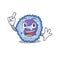 One Finger basophil cell in mascot cartoon character style