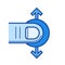 One-finger drag line icon.