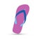 One flip flop vector on white background