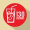 One Glass Of Cola 130 Calories Symbol