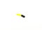 One glow mini tail fishing lure in Black and Chartreuse yellow color isolated on white background