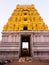 One of the gopuram towers of the ancient Hindu Ramanathaswamy temple in the pilgrim