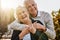 One of the greatest pleasures in life is love. a happy senior couple spending time together outdoors.