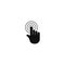 One hand click vector icon illustration
