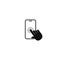 One hand click vector icon illustration