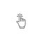 One hand click vector icon illustration