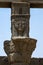 One of the Hathor capitals on the papyrus columns in the Temple of Nectanebo on Philae (Agilqiyya Island) in Egypt.