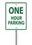 One hour parking traffic sign