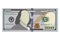 One hundred dollar bill, new design. 100 US dollars banknote, front side. Vector illustration of USD on a white