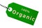One Hundred Percent Organic Green Cardboard Label Tag With String