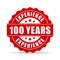 One hundred years experience vector icon