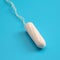 One hygienic tampon. Feminine hygiene, personal care